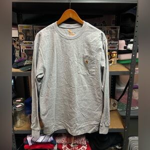 Carhartt Original Fit Gray Long Sleeve Pocket Shirt